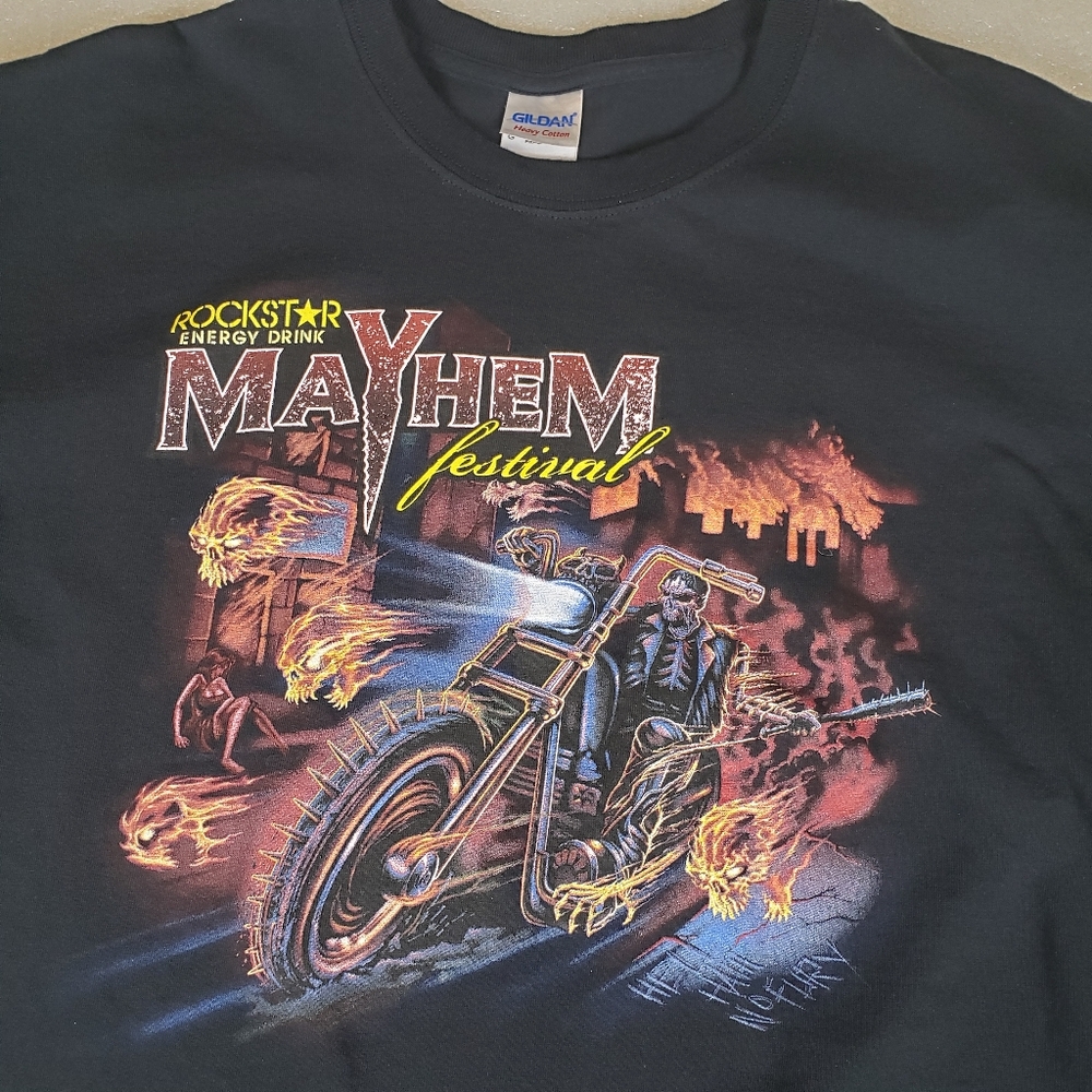 Rockstar Mayhem Festival Men's Large Shirt Metal Grunge Streetwear Music Gildan